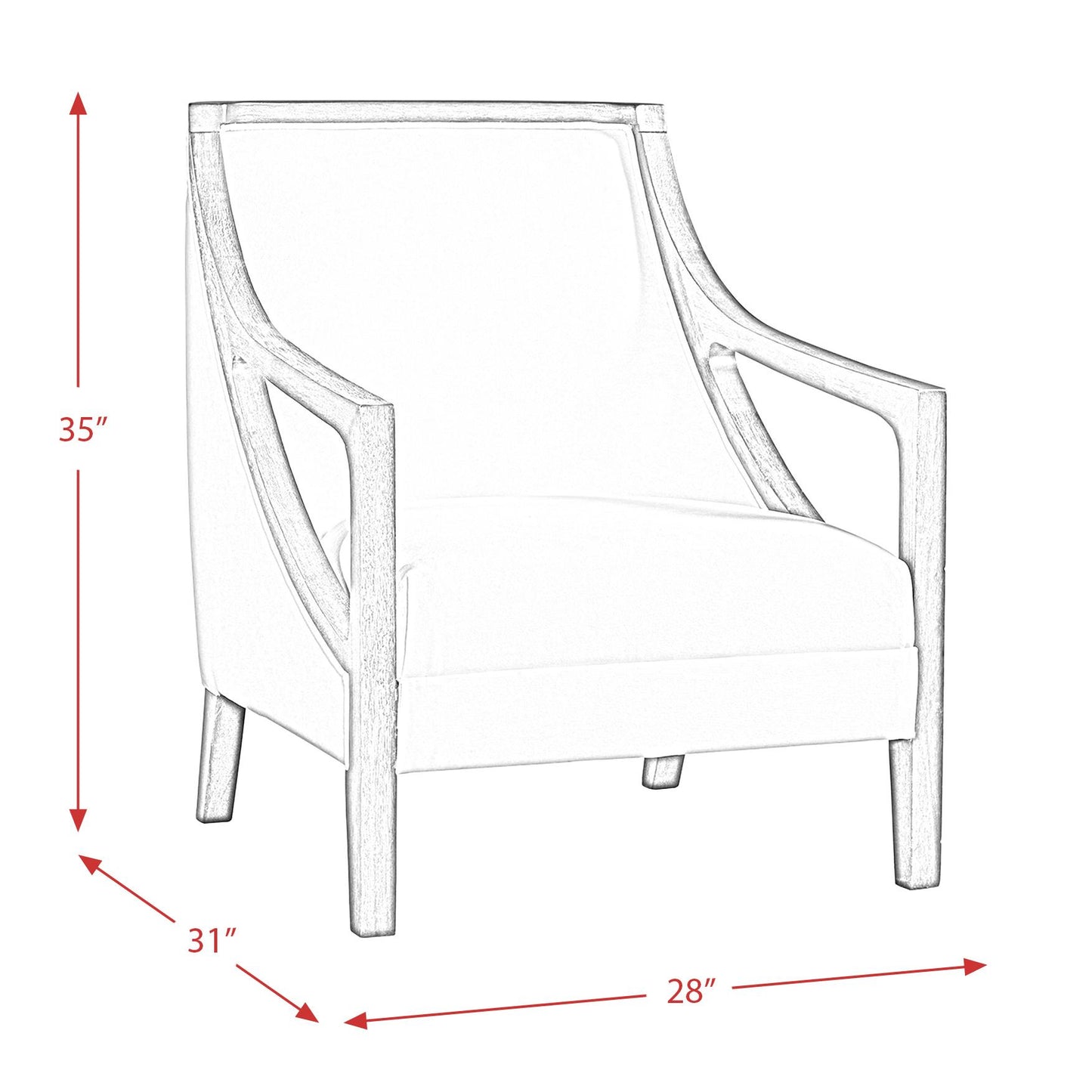 Elements International Hopkins UHK526101E Accent Chair - Charcoal/Espresso - American Furniture of Slidell