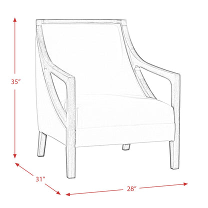 Elements International Hopkins UHK526101E Accent Chair - Charcoal/Espresso - American Furniture of Slidell