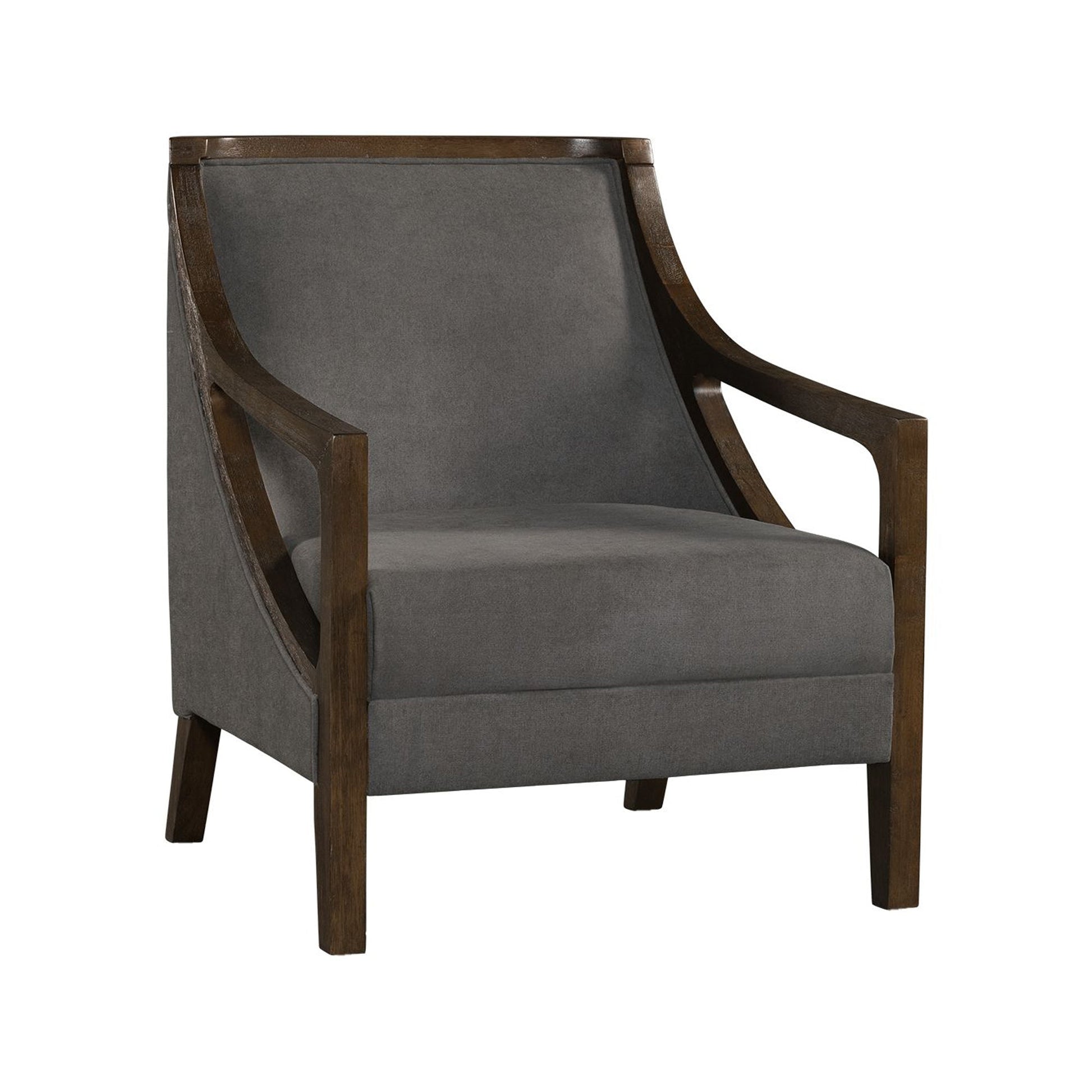 Elements International Hopkins UHK526101E Accent Chair - Charcoal/Espresso - American Furniture of Slidell
