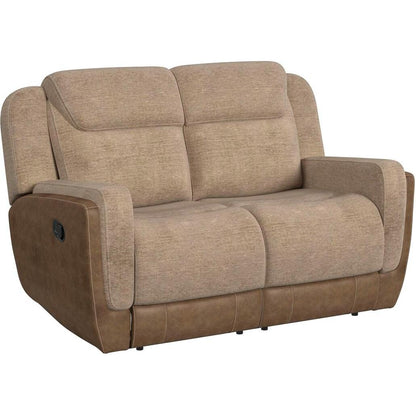 Elements International Hornet Reclining Loveseat - Rancho Beige - American Furniture of Slidell