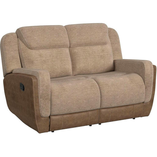 Elements International Hornet Reclining Loveseat - Rancho Beige - American Furniture of Slidell