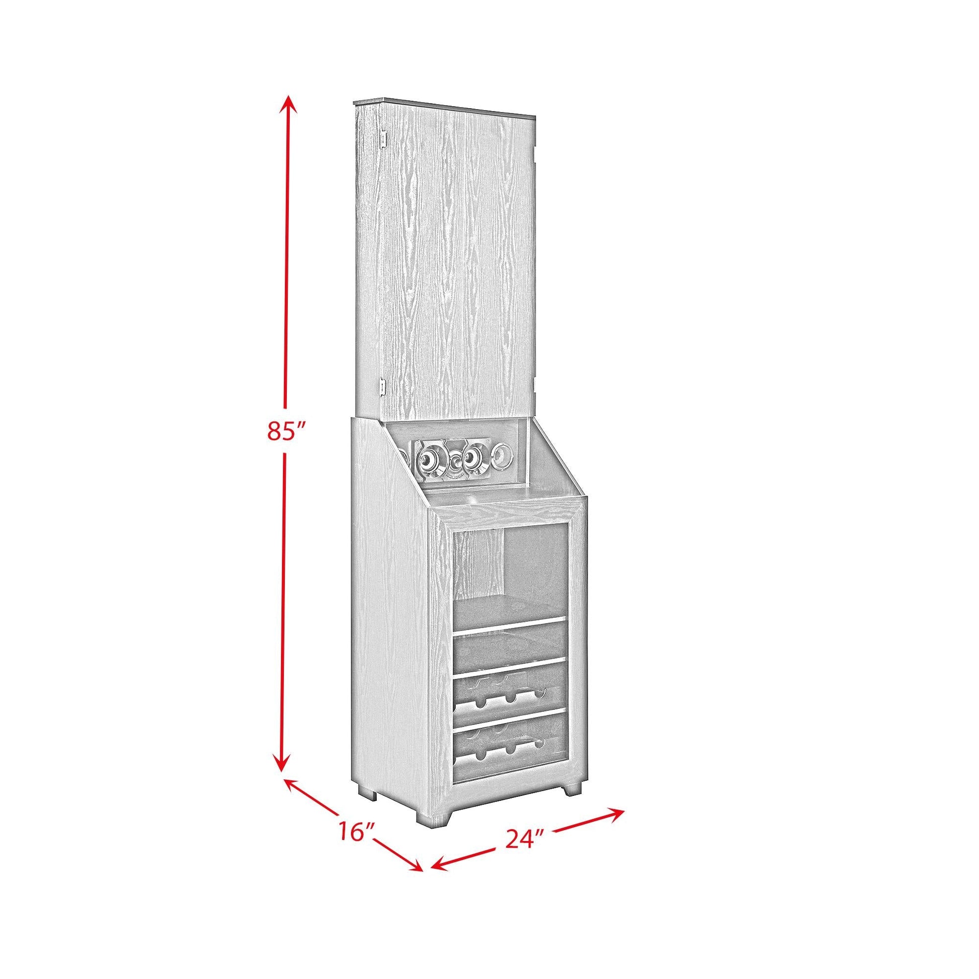 Elements International Hurricanes G - 17920 - 8 - DBCE Dartboard Cabinet - American Furniture of Slidell