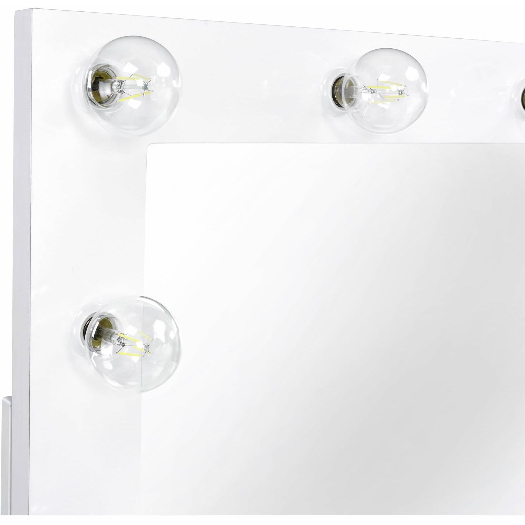 Elements International Jacey Complete Vanity with Lightbulbs - American Furniture of Slidell