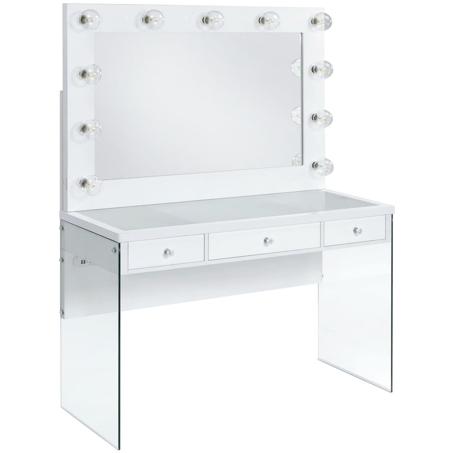 Elements International Jacey Complete Vanity with Lightbulbs - American Furniture of Slidell