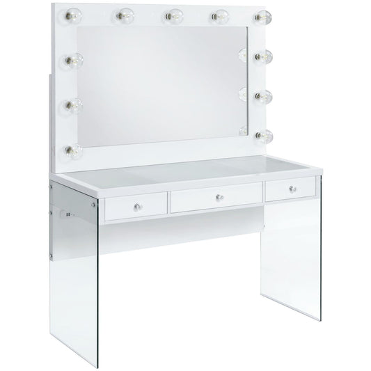 Elements International Jacey Complete Vanity with Lightbulbs - American Furniture of Slidell