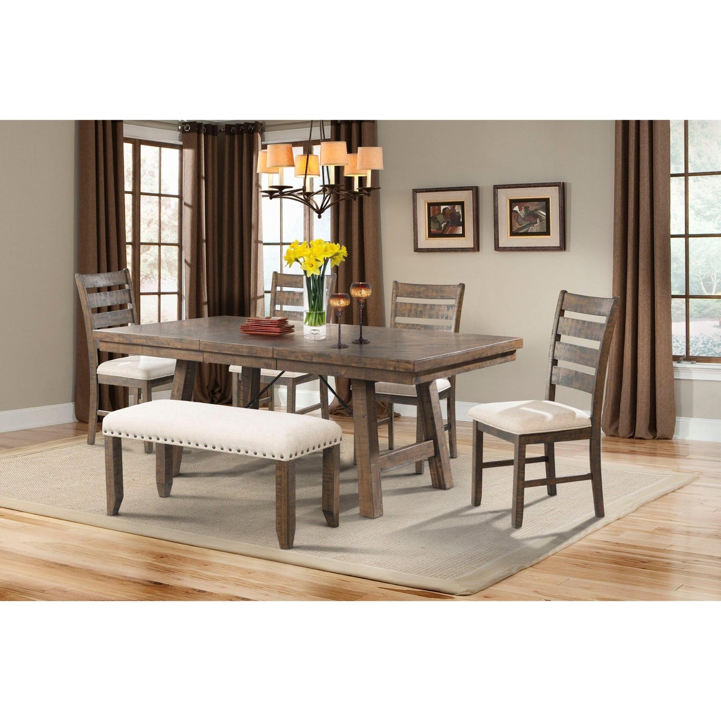 Elements International Jax Bench DJX100BN - American Furniture of Slidell