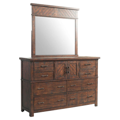 Elements International Jax JX600DRMR Dresser and Mirror Set - American Furniture of Slidell