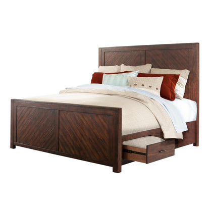 Elements International Jax JX600KB King Platform Storage Bed - American Furniture of Slidell