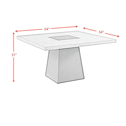 Elements International Jemma D - 7570 - 5 - DT Square Table - American Furniture of Slidell