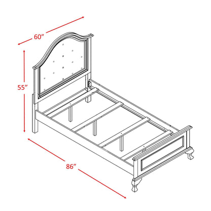 Elements International Jesse JS700FTB Full Panel Bed w/ Trundle - American Furniture of Slidell