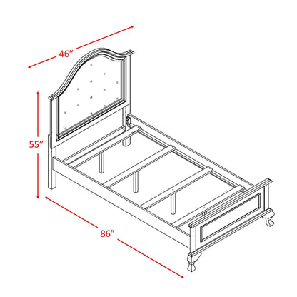 Elements International Jesse JS700TB Twin Panel Bed - American Furniture of Slidell