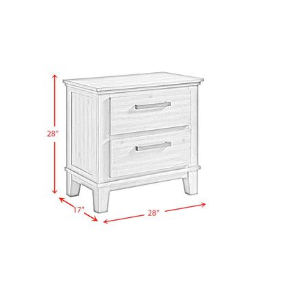 Elements International Jolene JL350NS 2 - Drawer Nightstand - American Furniture of Slidell