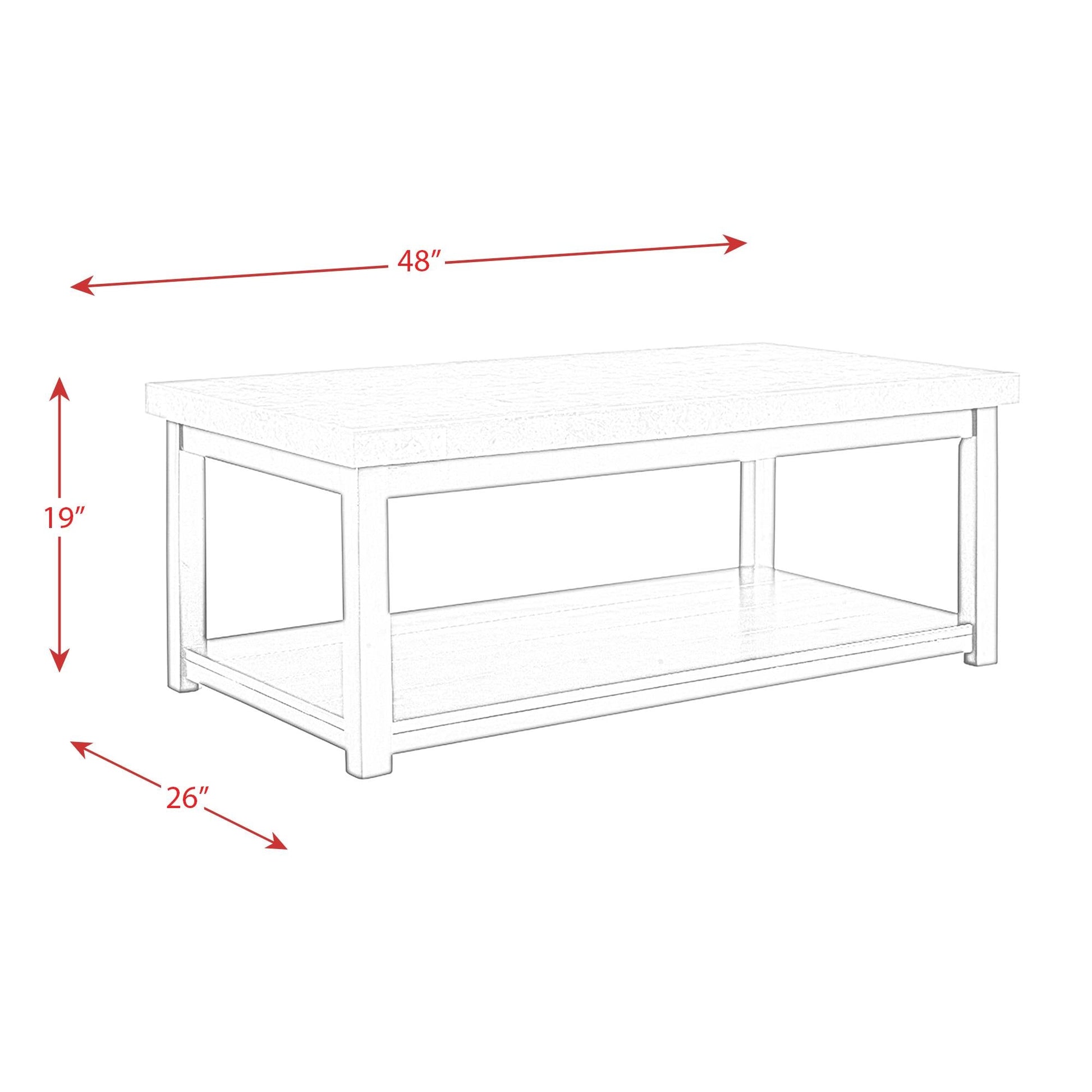Elements International Kansas CKS100CT Coffee Table - American Furniture of Slidell