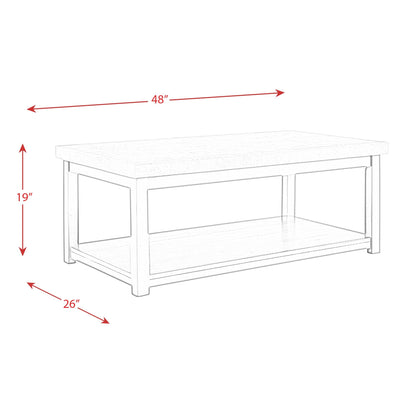Elements International Kansas CKS100CT Coffee Table - American Furniture of Slidell