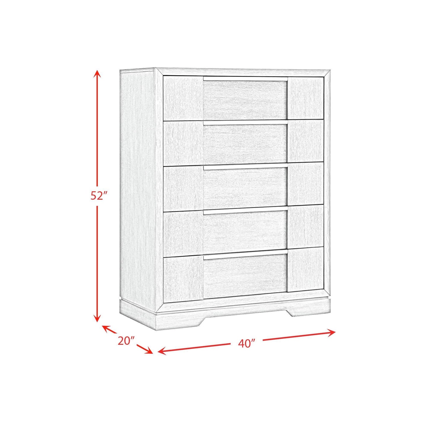 Elements International Kelis B - 9770 - 3 - CH 5 - Drawer Chest - American Furniture of Slidell