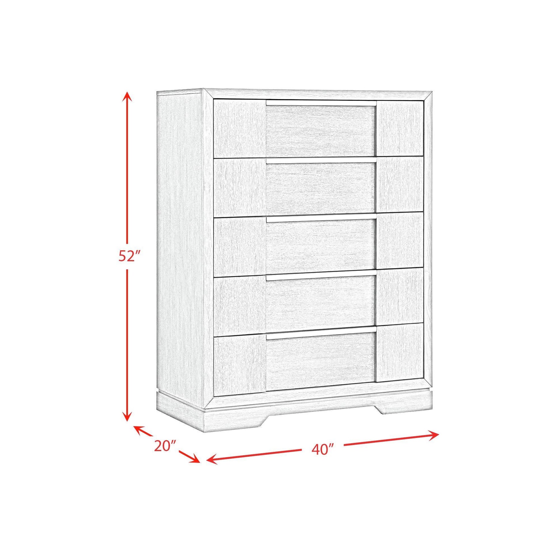 Elements International Kelis B - 9770 - 3 - CH 5 - Drawer Chest - American Furniture of Slidell