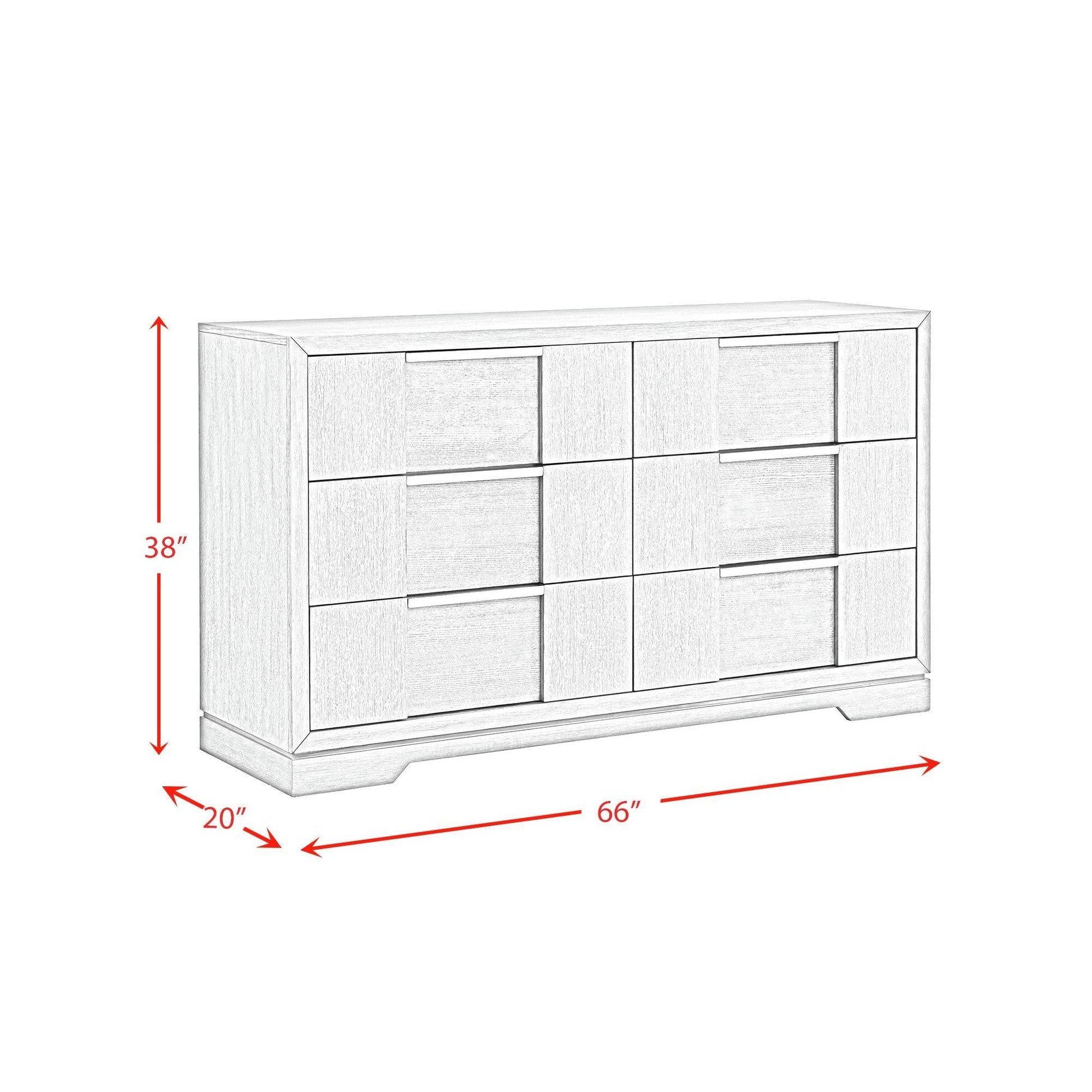 Elements International Kelis B - 9770 - 3 - DR 6 - Drawer Dresser - American Furniture of Slidell