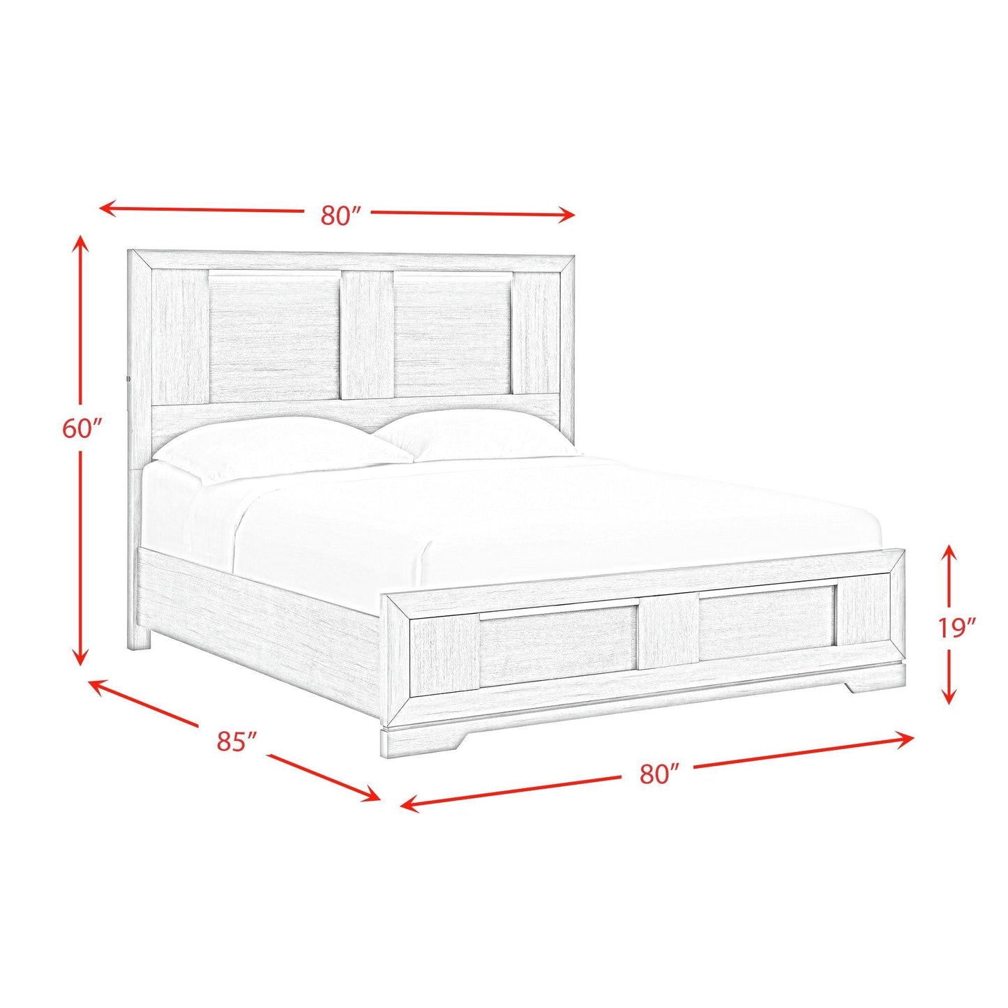 Elements International Kelis B - 9770 - 3 - KBL King Panel Bed - American Furniture of Slidell