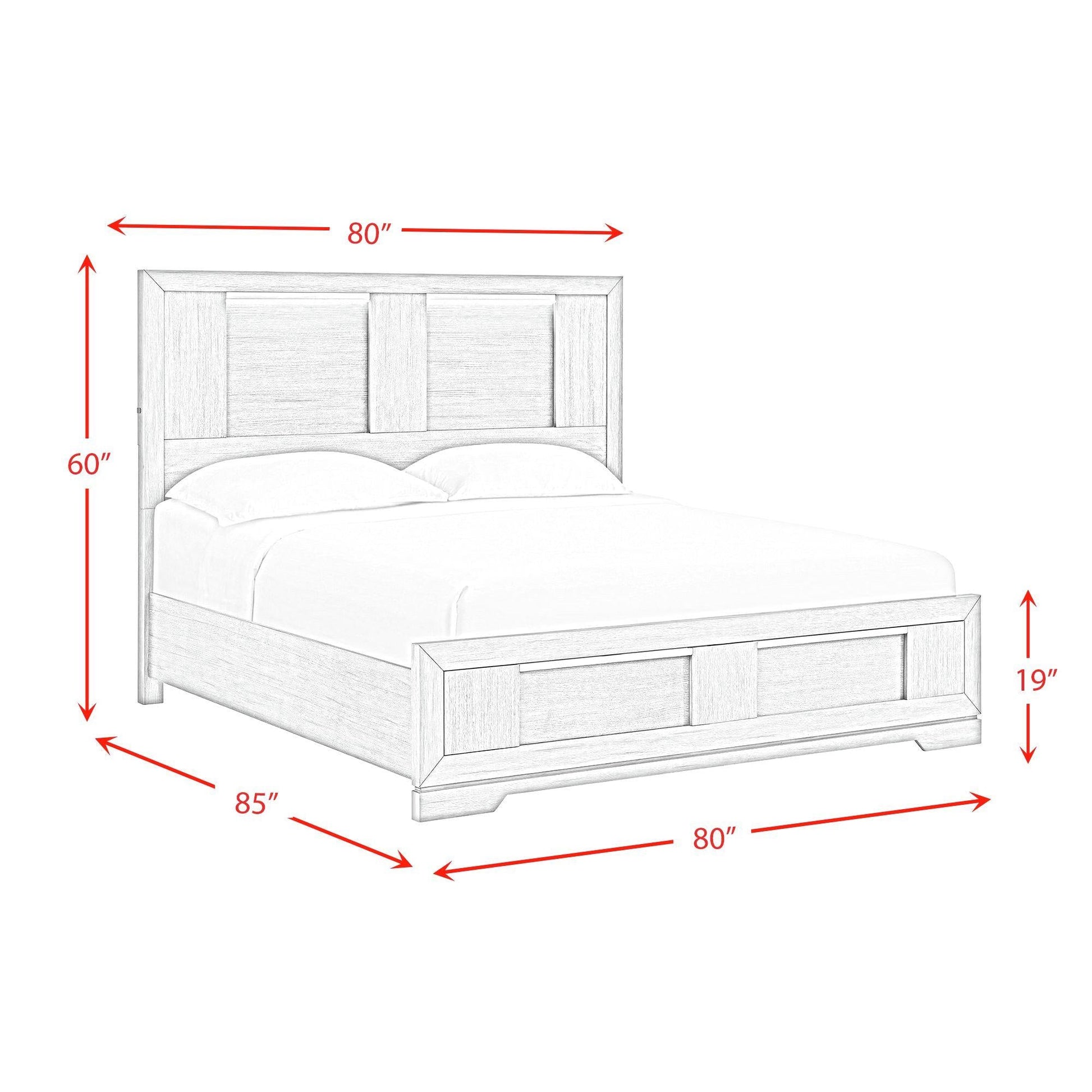 Elements International Kelis B - 9770 - 3 - KBL King Panel Bed - American Furniture of Slidell
