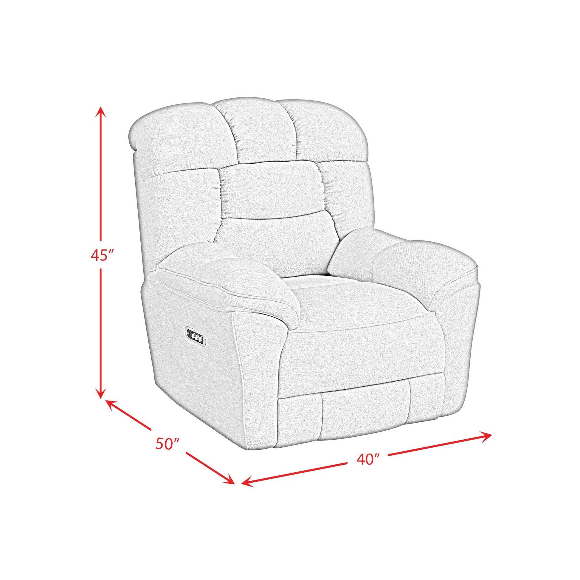 Elements International Kelsey U - 17440 - 11591 - 105PPP Recliner - American Furniture of Slidell