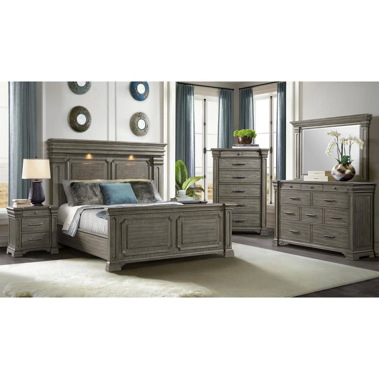 Elements International Kings Court B.10315.KB King Bed - American Furniture of Slidell