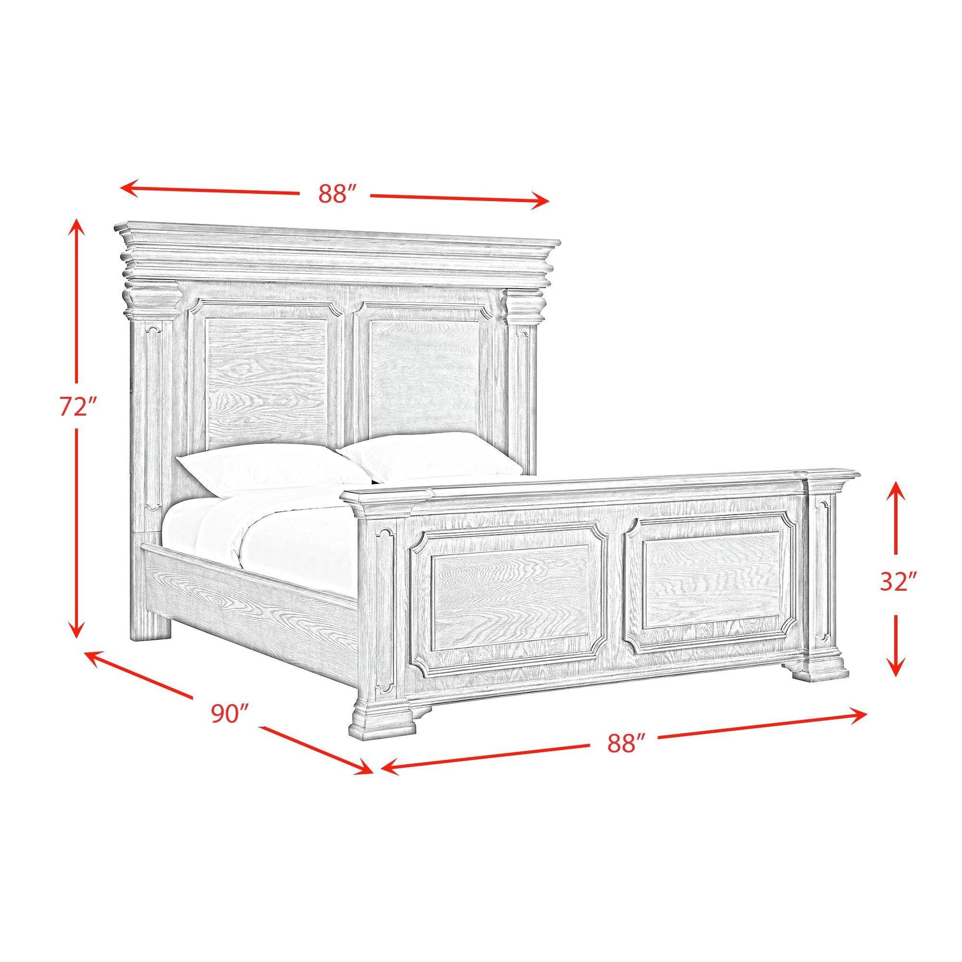 Elements International Kings Court B.10315.KB King Bed - American Furniture of Slidell