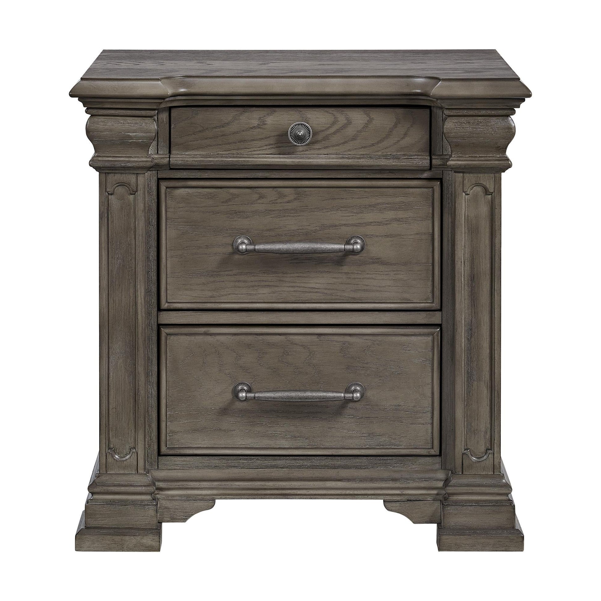 Elements International Kings Court B.10315.NS 3 - Drawer Nightstand - American Furniture of Slidell
