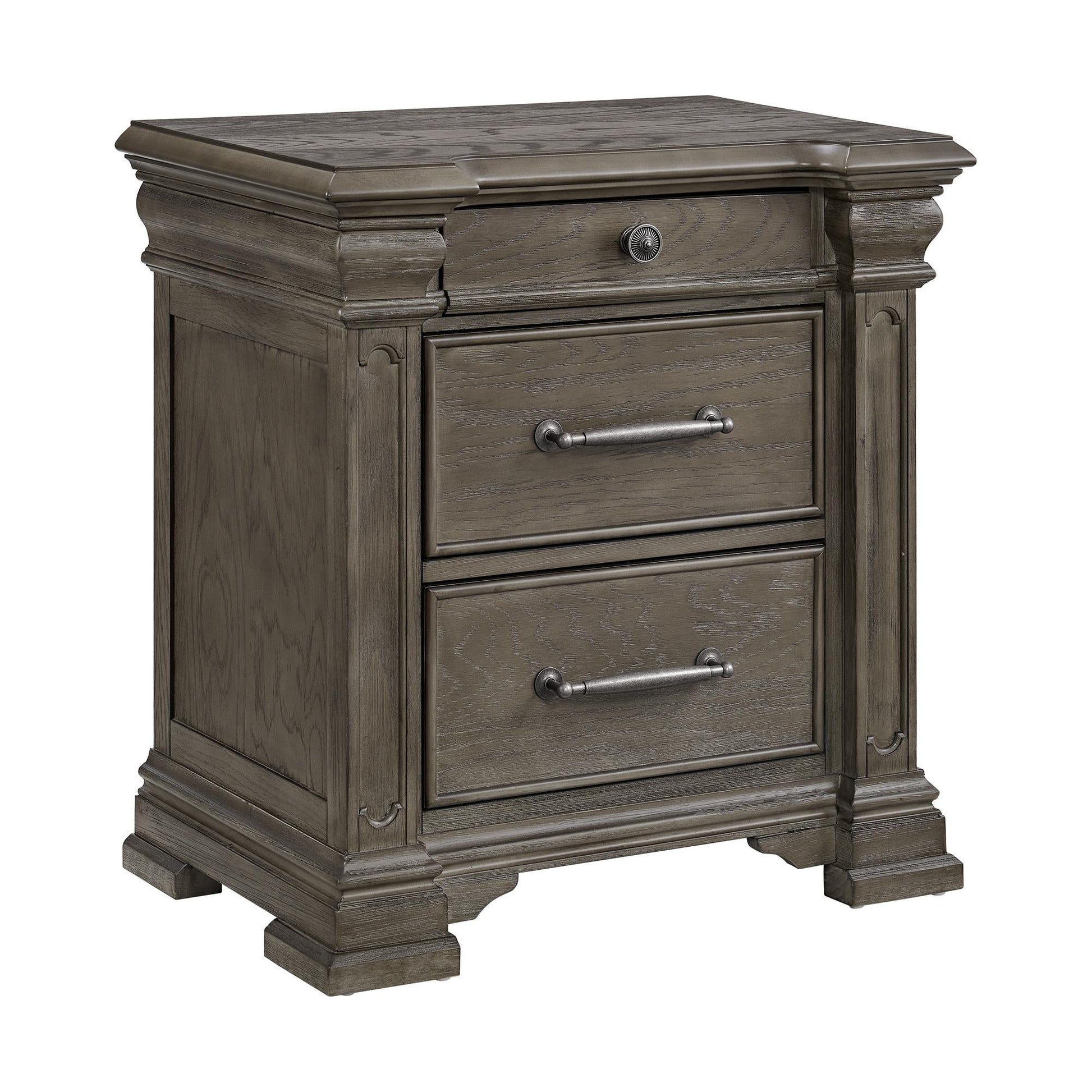 Elements International Kings Court B.10315.NS 3 - Drawer Nightstand - American Furniture of Slidell