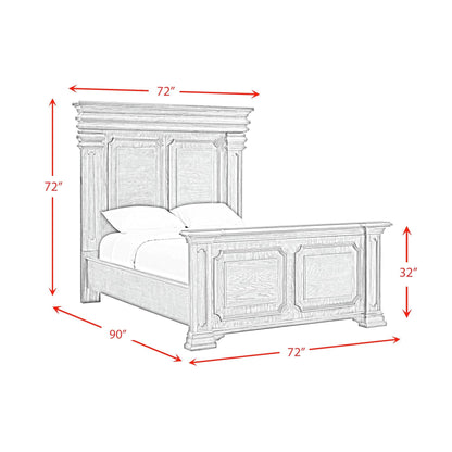 Elements International Kings Court B.10315.QB Queen Bed - American Furniture of Slidell