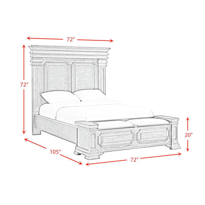 Elements International Kings Court B.10315.QSB Queen Storage Bed - American Furniture of Slidell