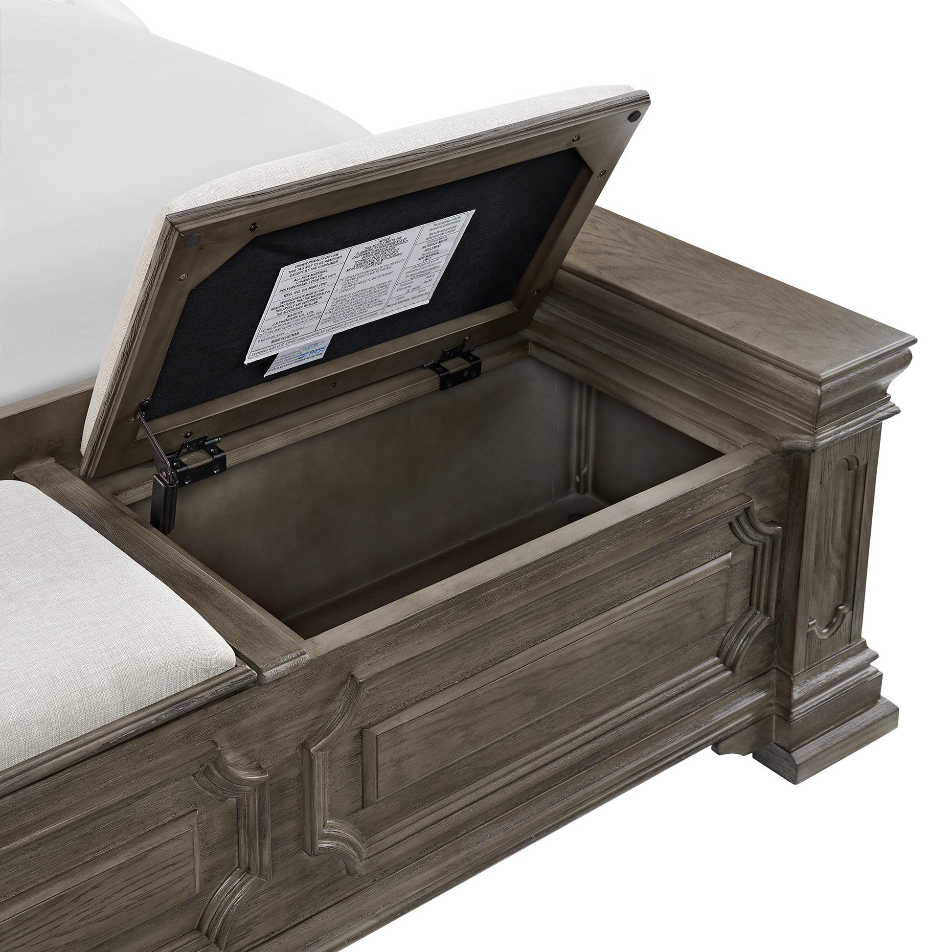 Elements International Kings Court B.10315.QSB Queen Storage Bed - American Furniture of Slidell