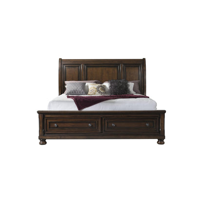 Elements International Kingston King Bed W/Storage Footboard and Non - Storage Rails - American Furniture of Slidell
