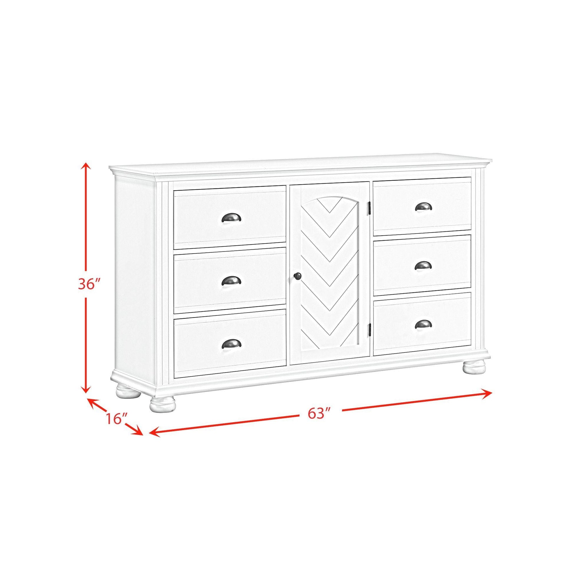 Elements International Kona B - 9340 - 7 - DR 6 - Drawer Dresser - American Furniture of Slidell