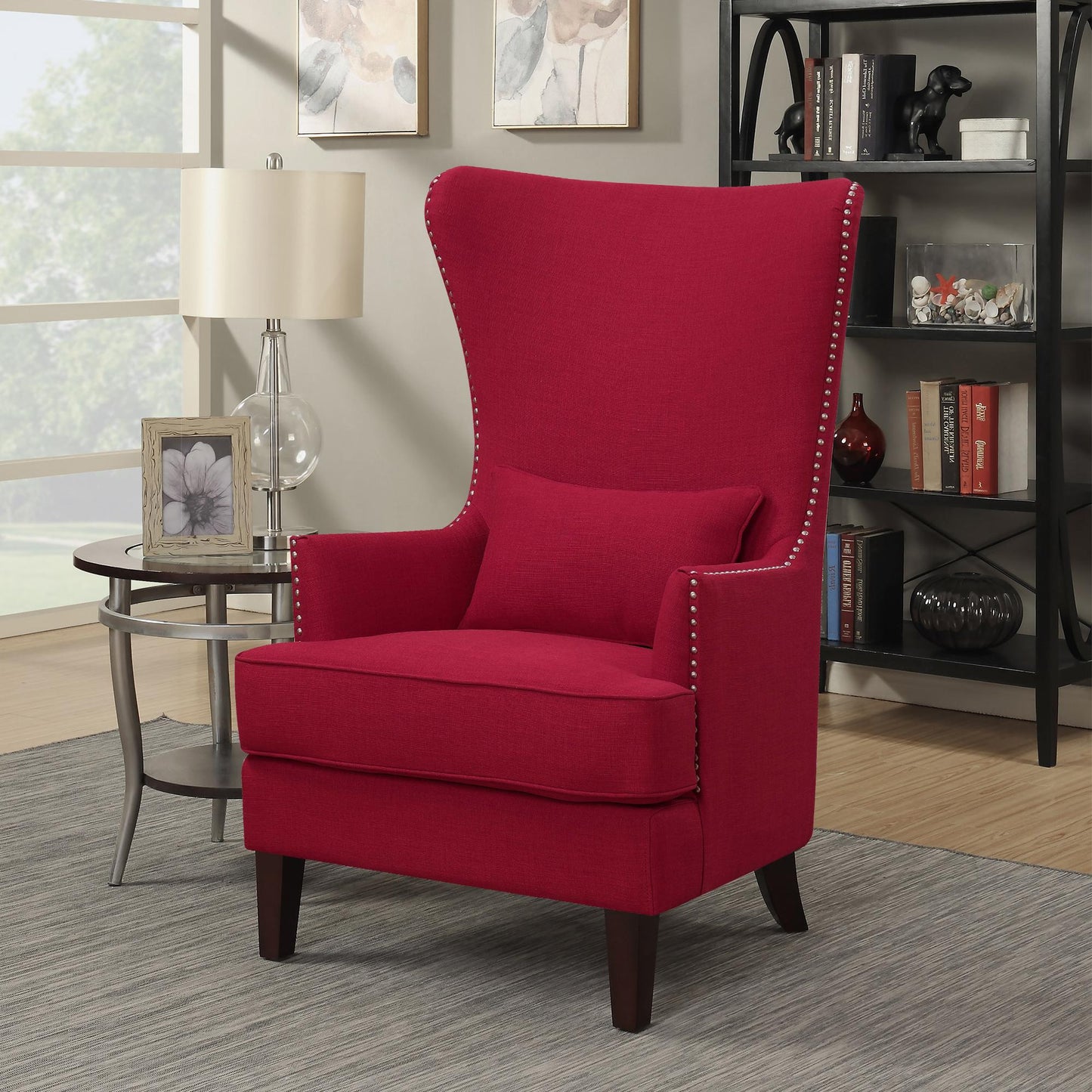 Elements International Kori Accent Chair - Berry - American Furniture of Slidell