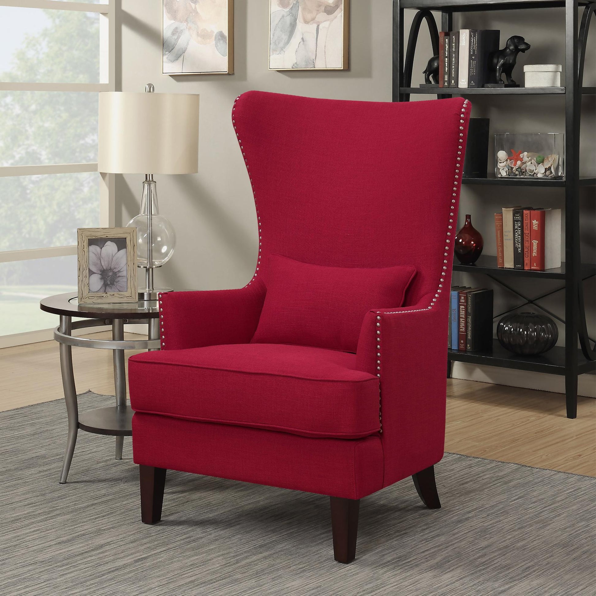 Elements International Kori Accent Chair - Berry - American Furniture of Slidell