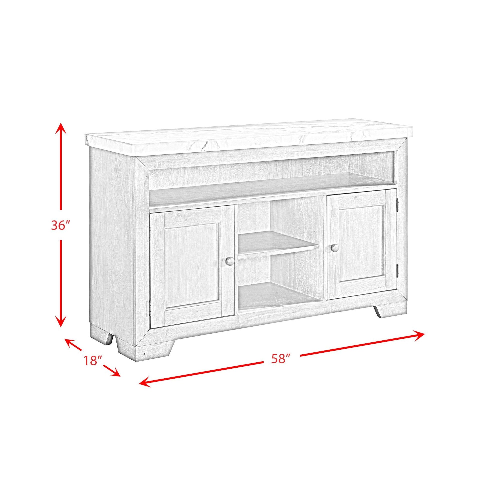 Elements International Lakeview CDLW100SV Server - American Furniture of Slidell