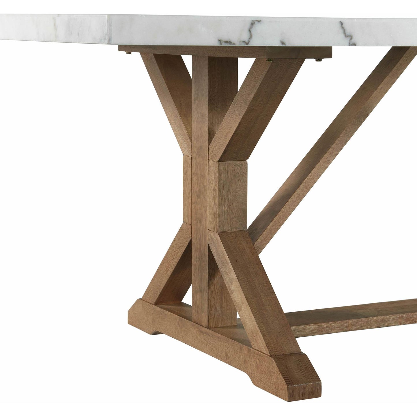 Elements International Lakeview White Marble Standard Height Rectangular Dining Table - American Furniture of Slidell