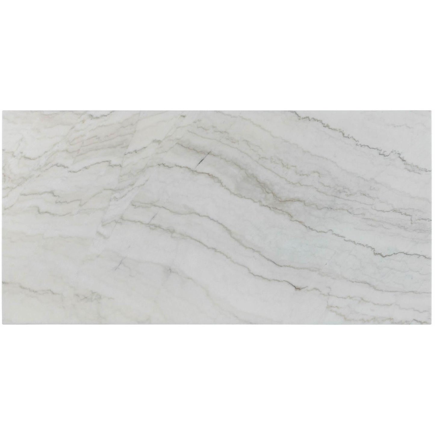 Elements International Lakeview White Marble Standard Height Rectangular Dining Table - American Furniture of Slidell