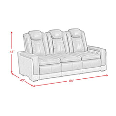 Elements International Lantana U - 13660 - 10562 - 308PP Power Motion Sofa - American Furniture of Slidell