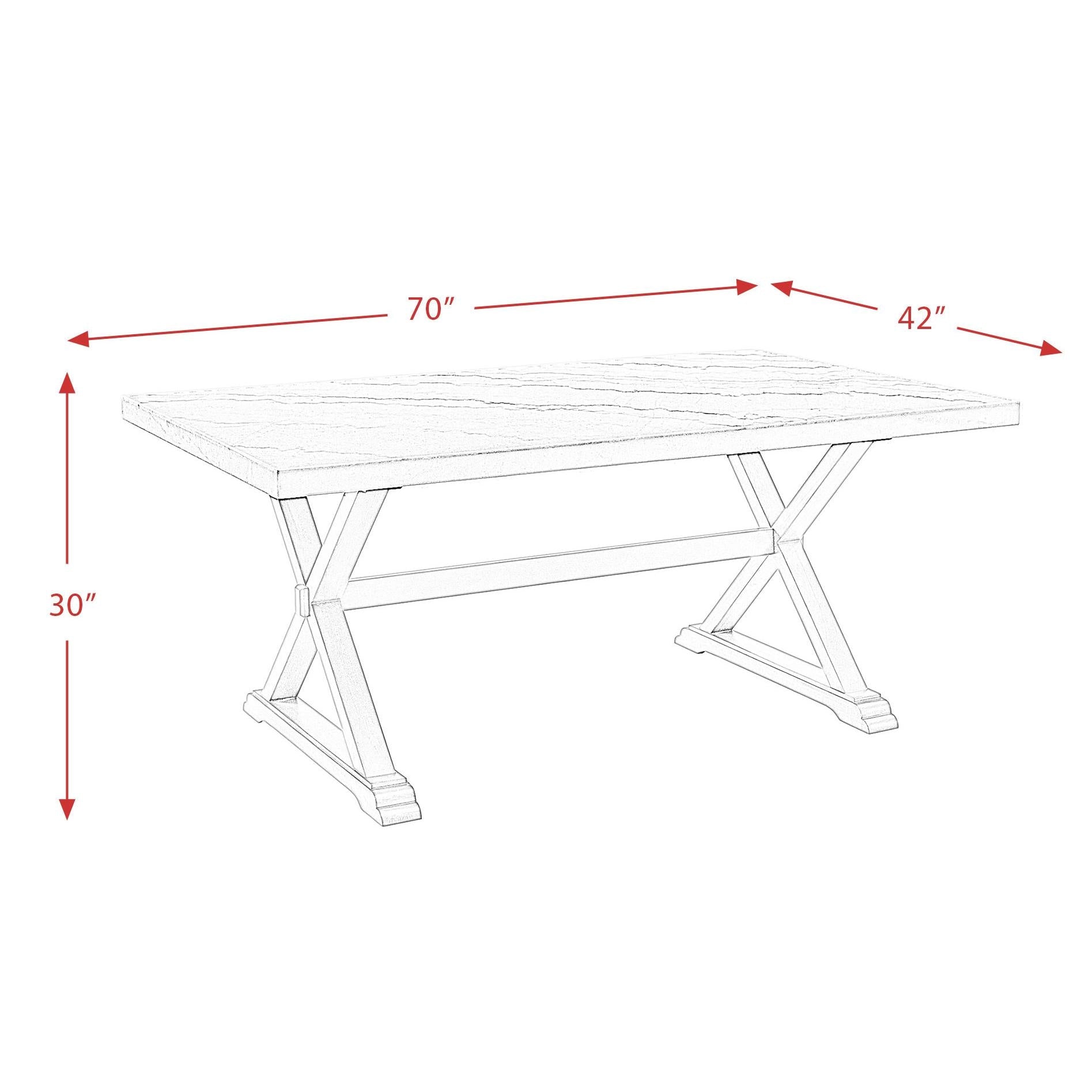 Elements International Lexi CLX100DT Dining Table - American Furniture of Slidell