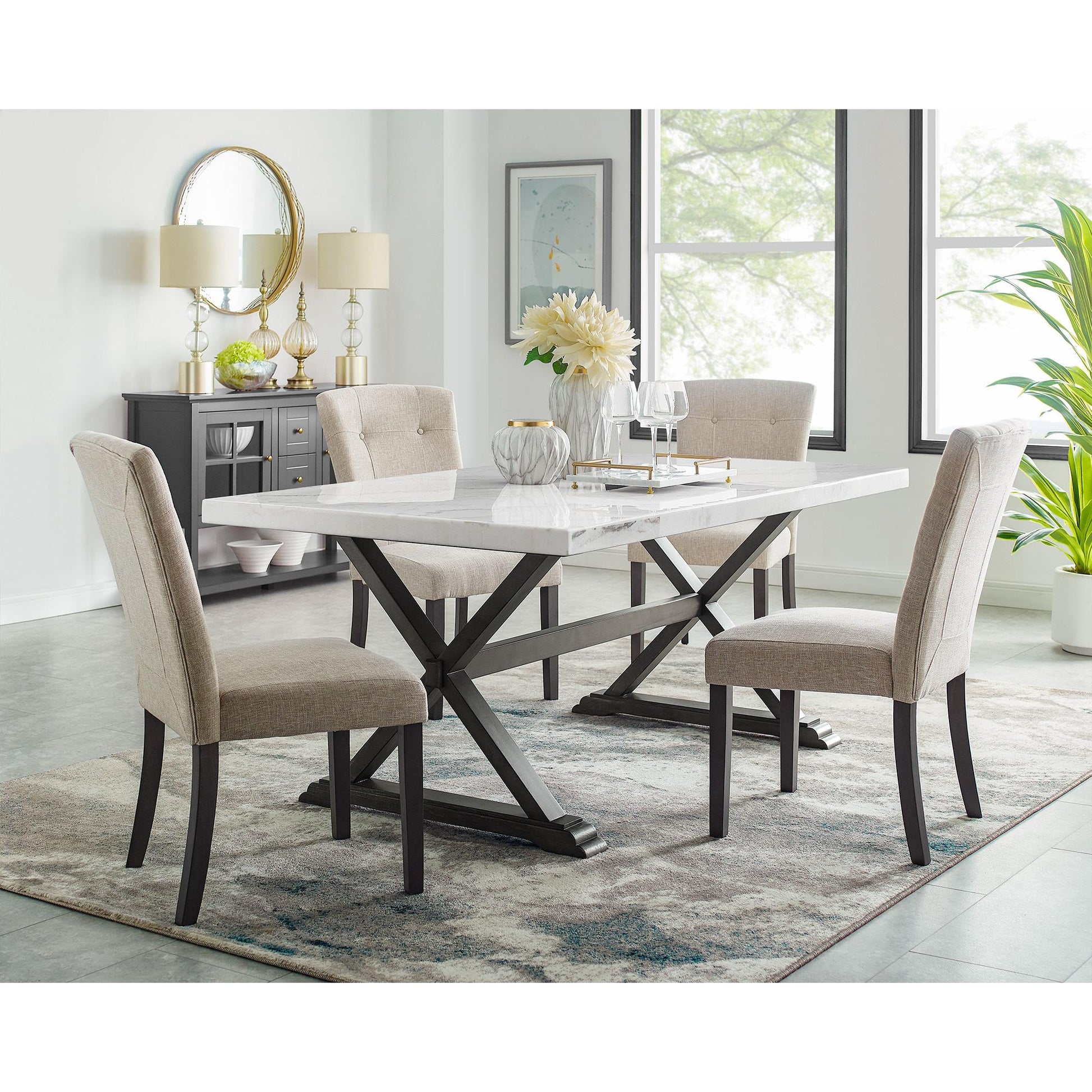 Elements International Lexi CLX100DT Dining Table - American Furniture of Slidell