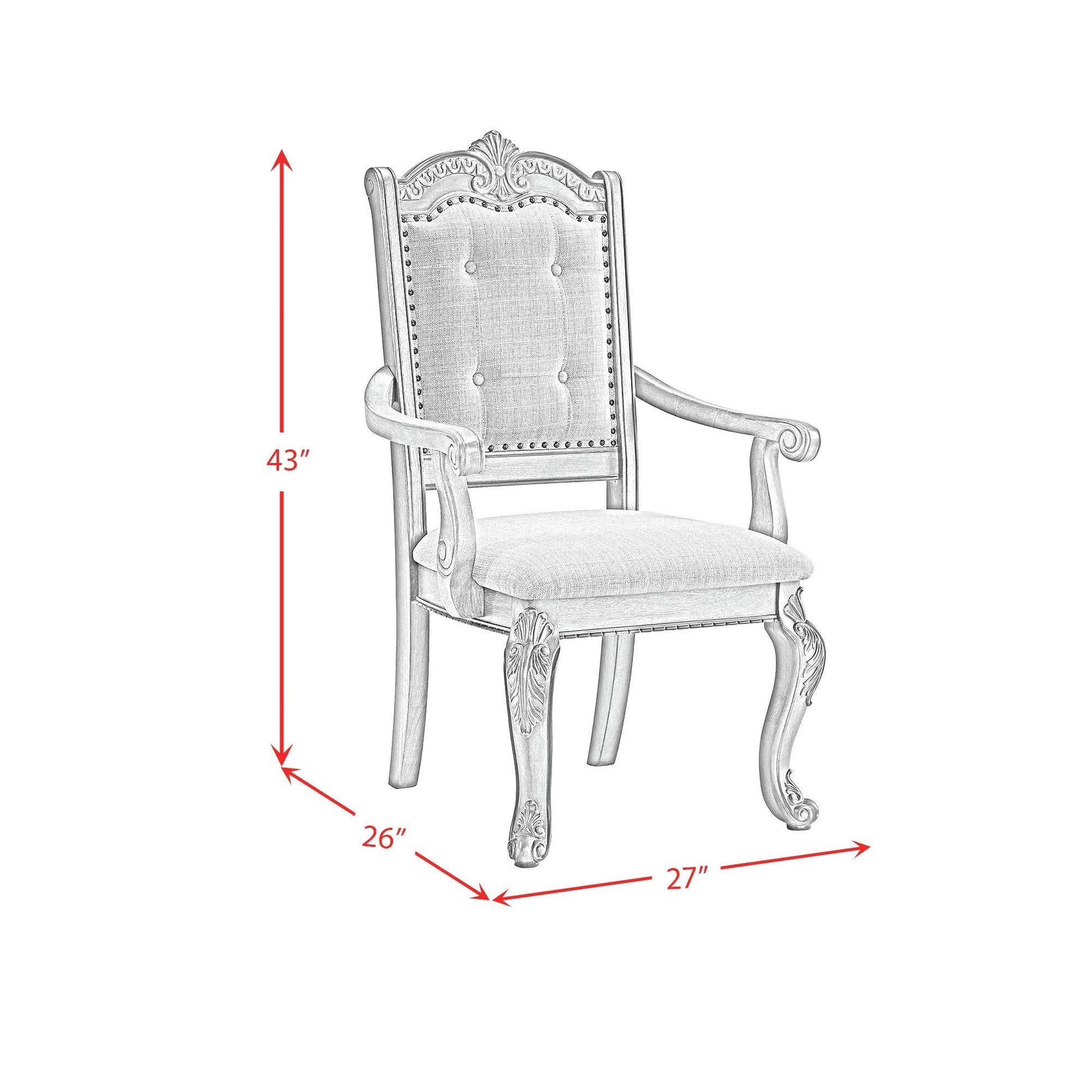 Elements International Madison Park D - 10460 - 5 - AC Dining Arm Chair - American Furniture of Slidell
