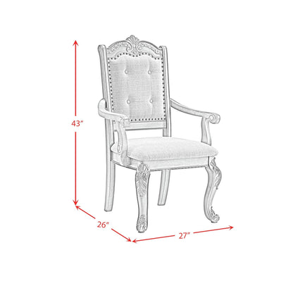 Elements International Madison Park D - 10460 - 5 - AC Dining Arm Chair - American Furniture of Slidell