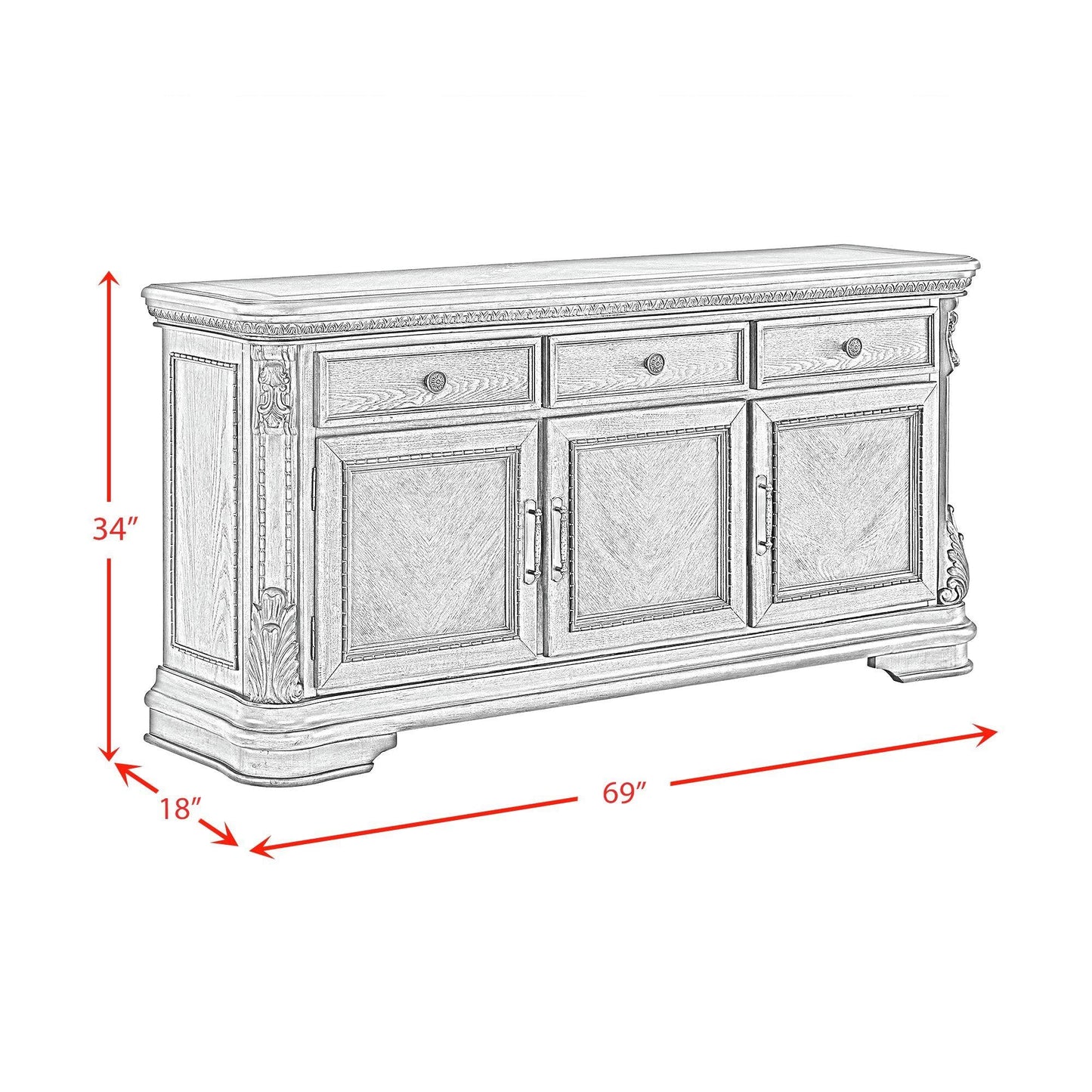 Elements International Madison Park DA - 10460 - 5 - SV Server - American Furniture of Slidell