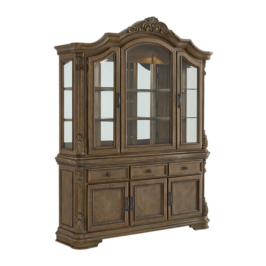 Elements International Madison Park DA - 10460 - 5 - SVHT Server And Hutch - American Furniture of Slidell