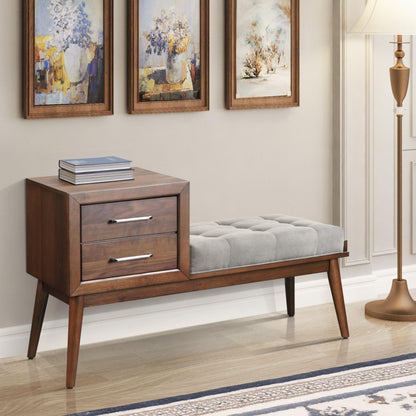 Elements International Malibu LA - 4650 - 5 - BN Bench - American Furniture of Slidell