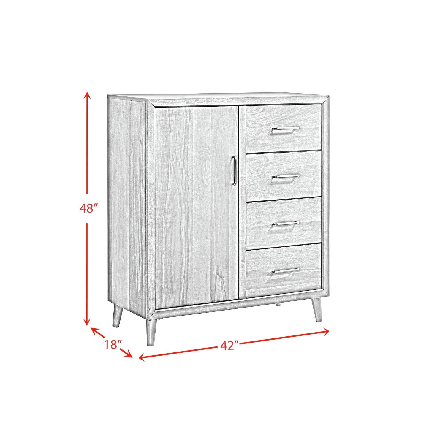 Elements International Malibu MC400CH 4 - Drawer Chest - American Furniture of Slidell