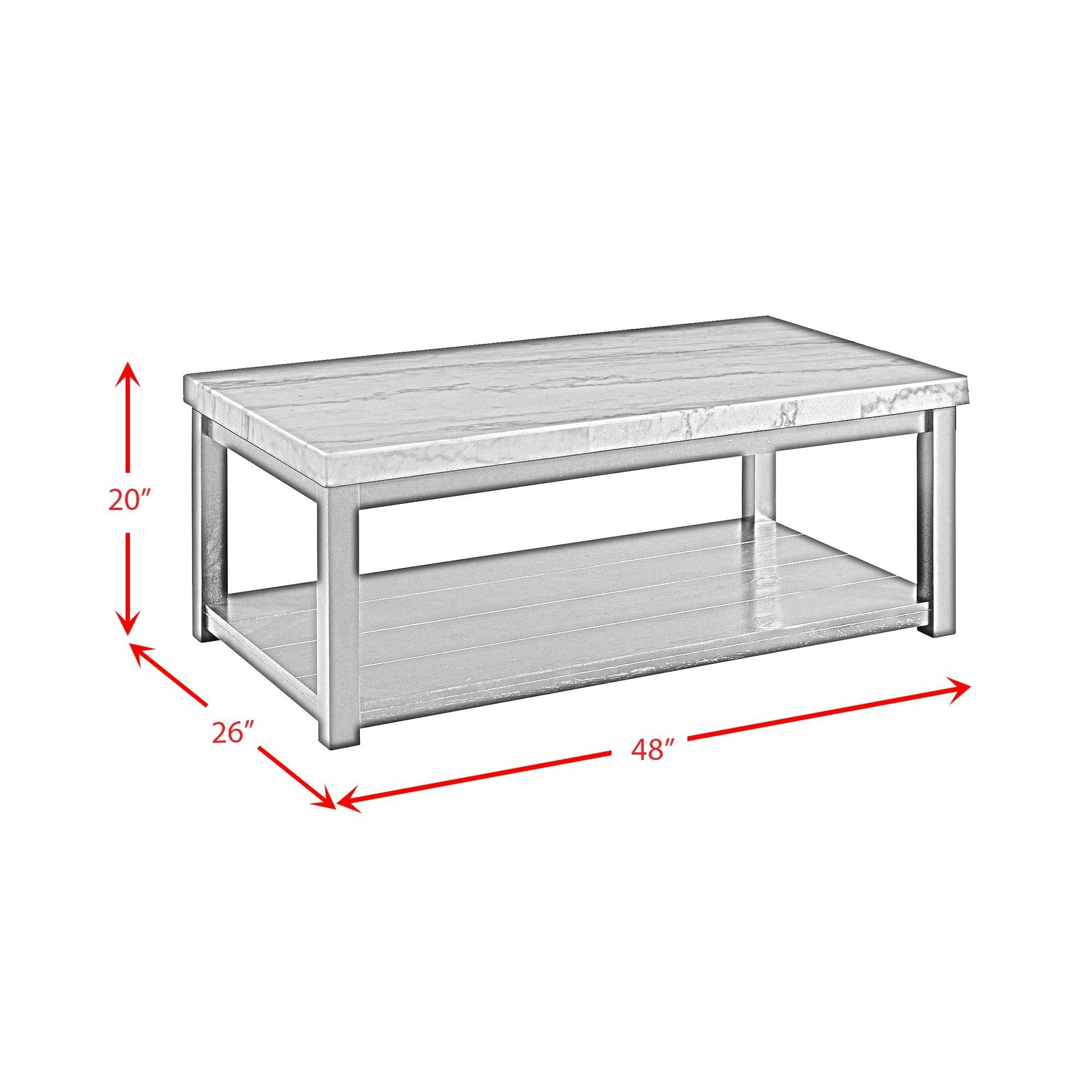 Elements International Marcello CML100CT Rectangular Coffee Table - American Furniture of Slidell