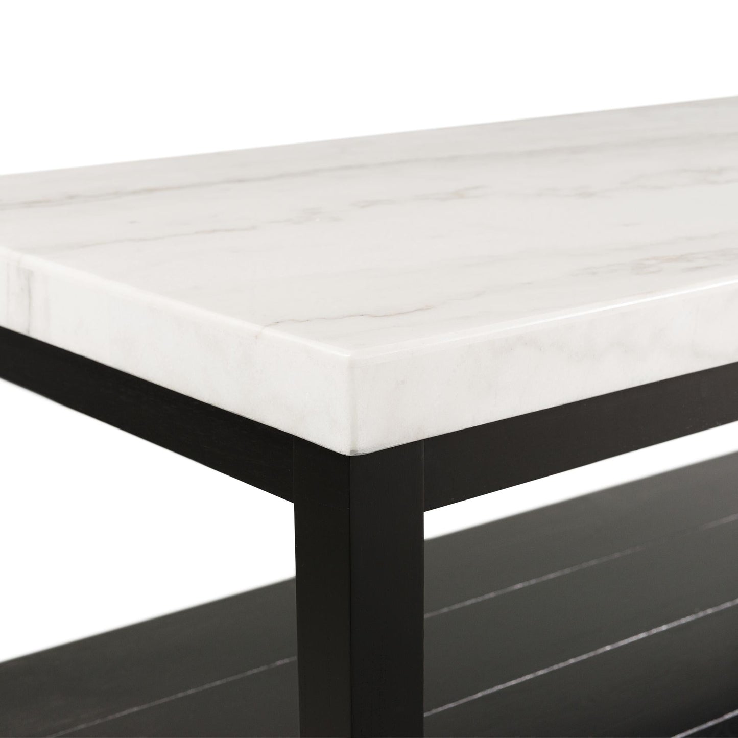 Elements International Marcello CML100CTE White Marble Rectangle Coffee Table - American Furniture of Slidell