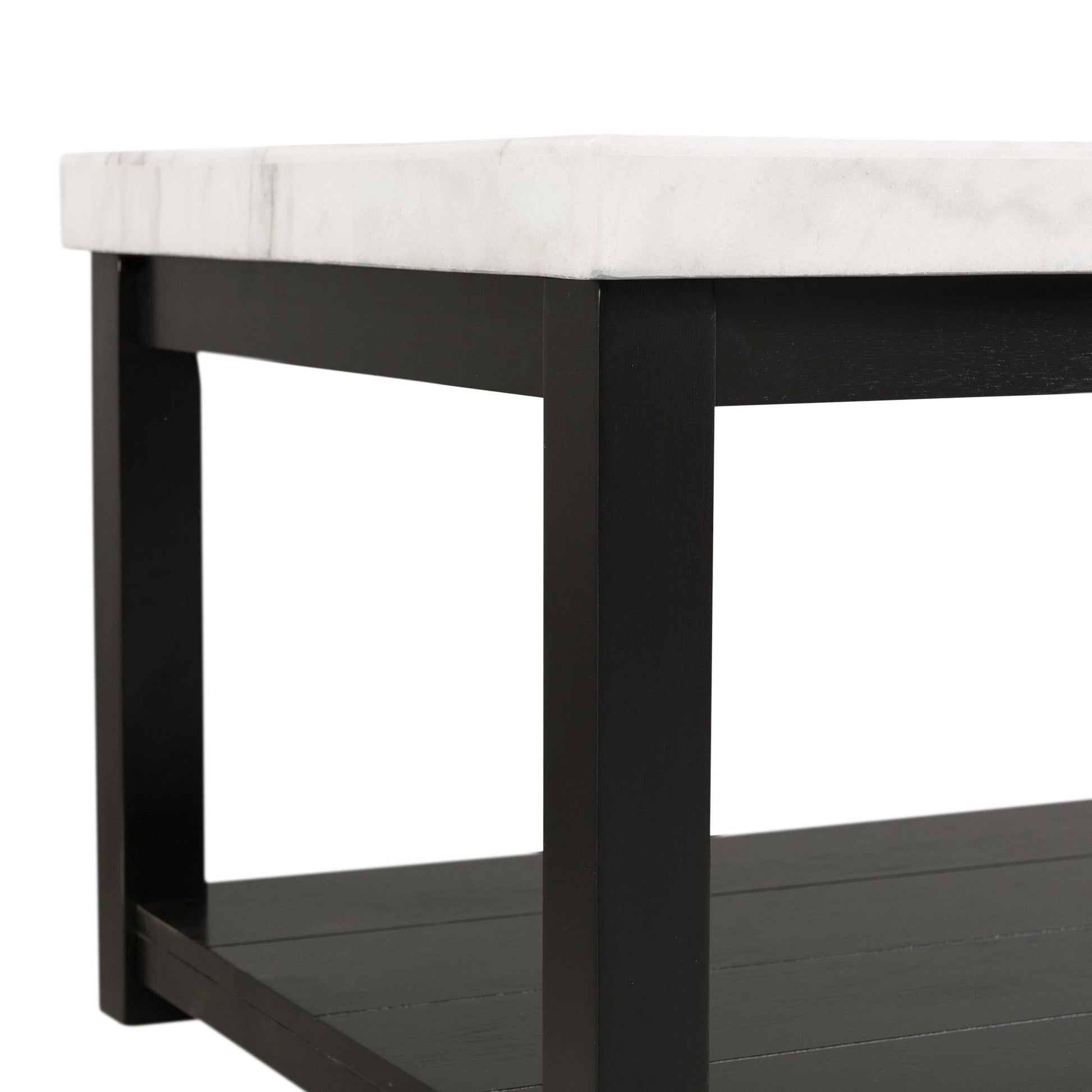 Elements International Marcello CML100CTE White Marble Rectangle Coffee Table - American Furniture of Slidell